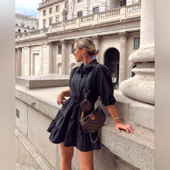 New Zara Poplin Mini Dress - 4387/263 - Picture 2 of 13